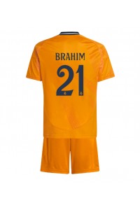 Real Madrid Brahim Diaz #21 Babytruitje Uit tenue Kind 2024-25 Korte Mouw (+ Korte broeken)